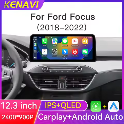 Android OS WIFI 4G 12.3 inch For Ford Focus 2018 - 2022 Car Radio Multimedia Video Player Navigation