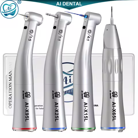 Dental Low Speed Handpiece Contra Angle With Optic Fiber AI X Series X95L/X25L/X15L/X65L