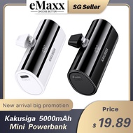 KAKUSIGA Mini PowerBank 5000mAh Fast Charging Portable Charger Small Lightweight Power Bank Type C and Lightning plug