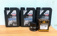 น้ำมันเครื่อง LIQUI MOLY 15w-50 สำหรับ CBR650R CB650F CBR500R CB500F CB500X Rebel500 NX 500  พร้อมกร