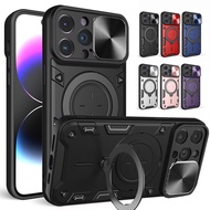 360 Rotate Kickstand Shockproof Cover For iPhone 15 14 13 12 11 Pro Max XR XS 8 7 Plus Case Magnetic