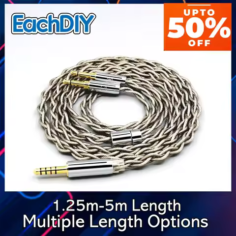 Pure 99% Silver Shield Plated Silver Graphene Earphone Cable For Hifiman Sundara Ananda HE1000se V2 