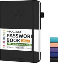 Soomeet Password Book with Alphabetical Tabs, Hardcover Password Keeper, Size 4.4''x 6.1'' Password 