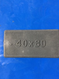 Bộ 50 Nắp bịt trong sắt hộp 40x80 Nắp chụp nhựa nút bịt ống sắt đầu chụp nhựa trong 40x80