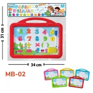 Mb 02 Educational Children's Toys Whiteboard PLUS MAGNETIC Numbers/Children's Toys DRAWING BOARD+MAG