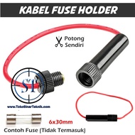 Fuse Holder Large Fuse House Cable 6x30 Fuse Tube Fuse Glass 6x30mm