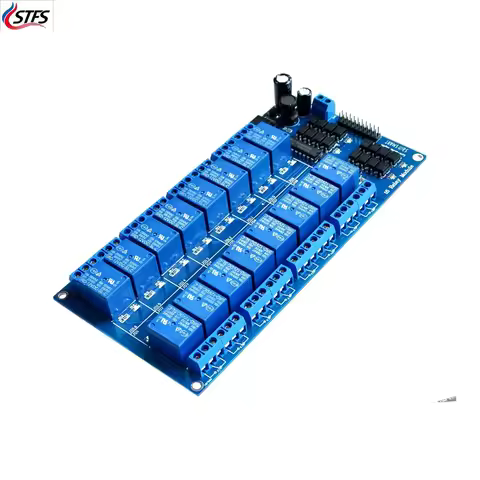 12V 5V 16 Channel Relay Module Interface Board For Arduino PIC ARM DSP PLC With Optocoupler Protecti