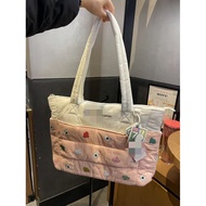 New Style 2025Starbuck-Same Style Co-Branded Down Tote Bag Large Capacity Casual Shoulder Laptop Bag