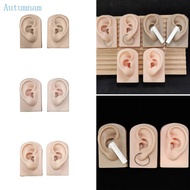 AUTU Professional Silicone Left Right Ear Form for Cosmetic Training Realistic Human Ear Mannequin J