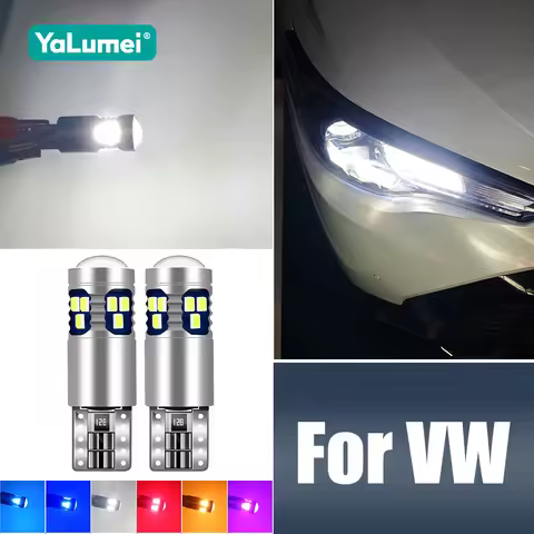 For Volkswagen VW Passat B5 B6 B7 B8 Bora Tiguan Touran GTI Polo Carfter 2x T10 W5W Car Parking Posi