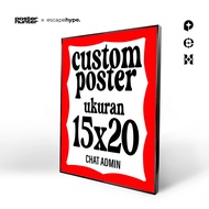 Custom Frameblock Poster 15x20 CM | Frame Block 15 x 20 Aesthetic Wall Decoration | Hunter x Escapeh