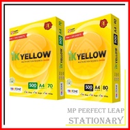 A4 paper iK Yellow A4 Copier Paper 70 | 80gsm [1 Box 5 Reams]