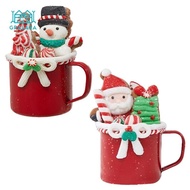 [nvnrbso] Christmas Enamel Mug Hanging Decoration Lovely 6x6x11cm for Table Fireplace
