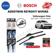 Bosch Aerotwin Retrofit U Hook Wiper Set for Volkswagen Polo MK6 (Year 2018-Present (MK6) (24"/16")