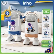 INHO 12L-18L Cute Trash Bin Can Dustbin Garbage Bin Large Capacity Plastic Waste Bin Organizer