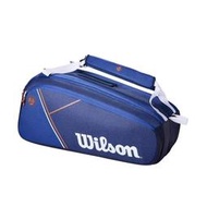 ★瘋網球★現貨典藏🎾2022法網 Wilson RG Super Tour 9支裝 網球拍袋(藍)
