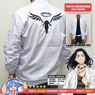 Jaket Bomber Anime Tokyo Revengers Valhalla Keisuke Baji Manga White