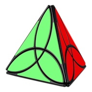 Willking Pyramid Speed Cube 3X3 Clover Pyraminx Magic Cube Triangle Puzzle 3 Leaf Tetrahedron Puzzle