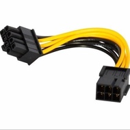 6 Pin to 8 Pin VGA Power Port Converter Cable Adapter 6pin to 8pin