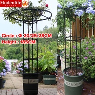 [Modenlife] 185CM Garden Umbrella-Shaped Flower Rack Climbing Vine Tall Rack Rose Clematis Climbing Flower Stand Plastic-coated Steel Pipe Plant Support Pole DIY Garden Trellis For Outdoor Lawn Yard 【Φ20/25/28CM】