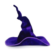 2025readystock Halloween Gray Twist Hat Witch Hat Gray Flannel Witch Hat Wizard Witch Witch Witch Wi