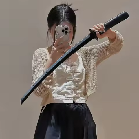 Adult Photobooth Props Japanese 3D Gravity Knife Katana Stretchable Cosplay Decompression Creative R