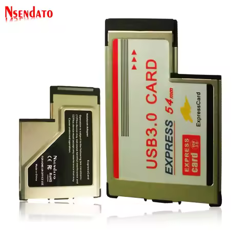 USB 3.0 USB3.0 PCI Express Card Adapter With 2 Ports 5Gbps USB3.0 HUB 54mm Slot ExpressCard Converte