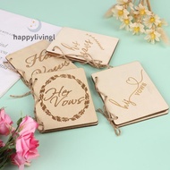 happylivingl 2PCS Wedding Vow Books Wedding Vow Notebook Creative Sturdy Kraft Paper Handbook null