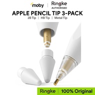 Ringke Apple Pencil Tip 2B HB Metal 3-Pack | Works with all Generations of Apple Pencil