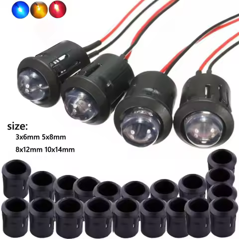 5-50pcs Black Plastic 3mm 5mm 8mm 10mm Lamp LED Diode Holder Black Clip Bezel Socket Mount Useful LE