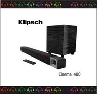 HDMultimedia 台中逢甲耳機專賣店Klipsch Cinema 400 Soundbar 2.1聲道無線劇院組