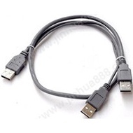 1.2M High Speed USB 2.0 AM to 2AM Cable for External Harddisk