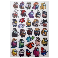 Sticker/ Among Us stickers (1 sheet of 30-35 stickers)