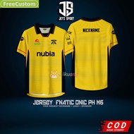 [FREE CUSTOMIZATION] nubia Jersey FNATIC ONIC PH Special M6 JERSEY New 2025 (free custom nickname)