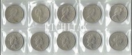 香港1980-1989年$5 女皇伍圓 一套10枚, 包括1983,1984 Key Date