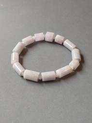 緬甸天然紫羅蘭翡翠桶珠  手鍊手串