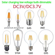 [Low Voltage DC3V/3.7V Universal] Solar Powered Bulb DC E27 Screw E14 Indoor Outdoor Waterproof DC3V