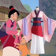 Halloween Cosplay Outfit - Mulan-Inspired Pink Hanfu Suit