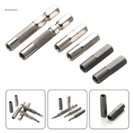 EC 2Pcs Hex Screwdriver Bit 6 35mm to 4mm Magnetic Converter for Furniture Assembly