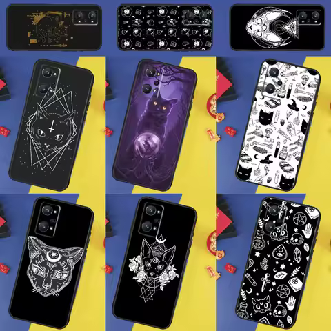 Witchcraft Witch Cat For Realme GT 7 Pro GT 6 5 6T 10 11 12 13 14 Pro Plus C61 C53 C51 C21Y C25S C75