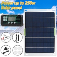 250W Solar Panel 12V/24V Solar Cell Solar Charger Portable Solar Panel Charger Kit with Controller I