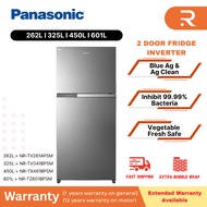 PANASONIC Inverter 2 Door Fridge (262L/ 325L/ 450L/ 601L) NR-TV261APSM/ NR-TV341BPSM/ NR-TX461BPSM/ 