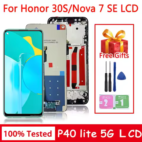 6.5" Nova 7 SE CDY-AN00 Display For Huawei P40 Lite 5G CDY-NX9A LCD Touch Panel Screen Digitizer For
