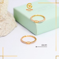 6K 8K Gold Yellow Gold CK 371 Button Logo Gold Ring