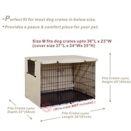 2X Dog Crate Cover Oxford Cloth Pet Kennel Cover Universal Fit for 36 Inches Wire Dog Crate