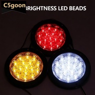 C5GOON 12V 24V 16 LED Round Car Truck Rear Tail Lights 4" LED Turn Signal Brake Stop Reverse Lamp Tr