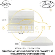 HYUNDAI ELANTRA '17 AD / AVANTE '17 AD HCC CABIN AIR FILTER ( PC ) 97133-F2000
