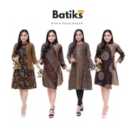 Termurah Atasan baju batik wanita muslimah model tunik soft pakaian ke