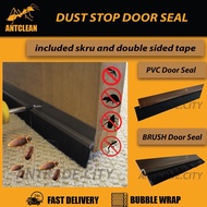 [TAHAN] Door Bottom Seal Brush & Rubber (1meter) Anti Pest Dust Proof Smooth Surface Protect Reduce 