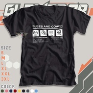 Bus T-Shirt Bismania Buses n Coach BajuA Custom Tshirt Bis Cotton Combed 30s Size S-XXL 7105